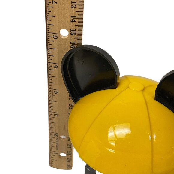 Vintage Walt Disney Productions Mickey Mouse Plastic Cup With Yellow Ears Lid 6" - Picture 5 of 9